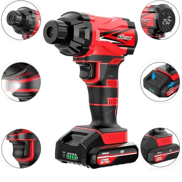 Carsun Φορητή Τρόμπα Αέρος με Ψηφιακή Οθόνη και Φακό LED - Για Αυτοκίνητο - Μηχανή - Μπάλες - 12V - Κόκκινο Χρώμα Carsun Φορητή Τρόμπα Αέρος με Ψηφιακή Οθόνη και Φακό LED - Για Αυτοκίνητο - Μηχανή - Μπάλες - 12V - Κόκκινο Χρώμα