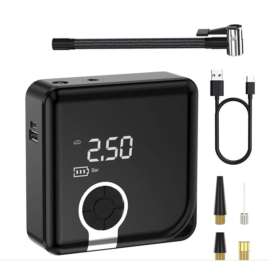 Φορητό Κομπρεσέρ - Τρόμπα Αέρος Αυτοκινήτου 150 PSI με Power Bank, LED Φως Έκτακτης Ανάγκης και LCD Οθόνη Pervoi Φορητό Κομπρεσέρ - Τρόμπα Αέρος Αυτοκινήτου 150 PSI με Power Bank, LED Φως Έκτακτης Ανάγκης και LCD Οθόνη Pervoi