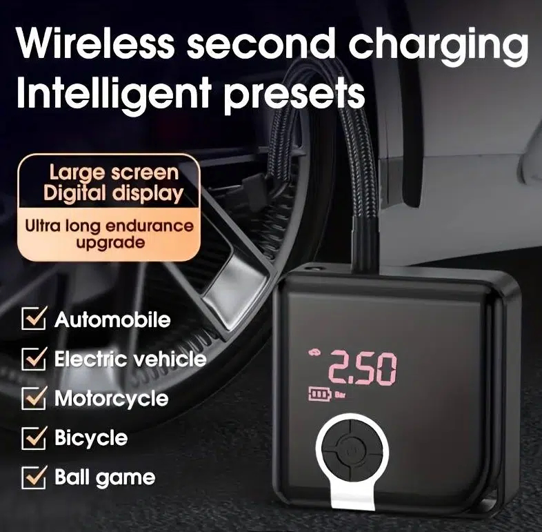 Φορητό Κομπρεσέρ - Τρόμπα Αέρος Αυτοκινήτου 150 PSI με Power Bank, LED Φως Έκτακτης Ανάγκης και LCD Οθόνη Pervoi Φορητό Κομπρεσέρ - Τρόμπα Αέρος Αυτοκινήτου 150 PSI με Power Bank, LED Φως Έκτακτης Ανάγκης και LCD Οθόνη Pervoi