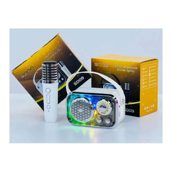 Φορητό Μίνι Ηχείο Ηχοσύστημα Bluetooth Καραόκε με Ασύρματο Μικρόφωνο Sodo Λευκό Φορητό Μίνι Ηχείο Ηχοσύστημα Bluetooth Καραόκε με Ασύρματο Μικρόφωνο Sodo Λευκό