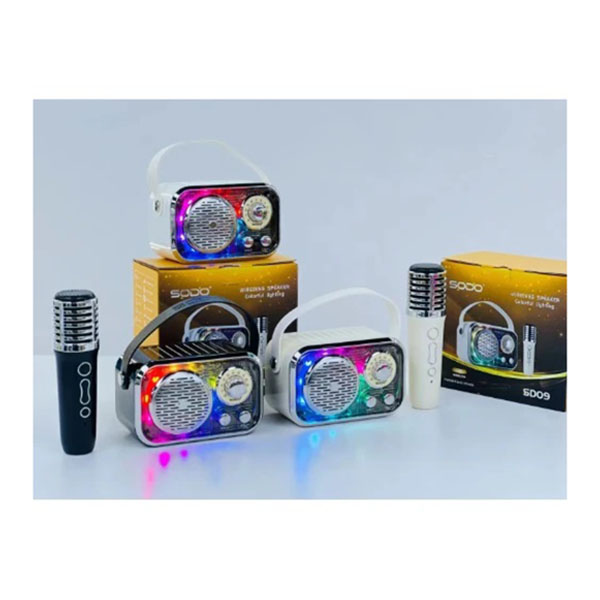 Φορητό Μίνι Ηχείο Ηχοσύστημα Bluetooth Καραόκε με Ασύρματο Μικρόφωνο Sodo Λευκό Φορητό Μίνι Ηχείο Ηχοσύστημα Bluetooth Καραόκε με Ασύρματο Μικρόφωνο Sodo Λευκό