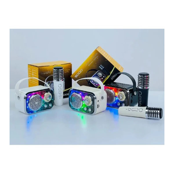 Φορητό Μίνι Ηχείο Ηχοσύστημα Bluetooth Καραόκε με Ασύρματο Μικρόφωνο Sodo Λευκό Φορητό Μίνι Ηχείο Ηχοσύστημα Bluetooth Καραόκε με Ασύρματο Μικρόφωνο Sodo Λευκό