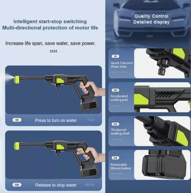 Φορητό Πιεστικό Νερού 48V με Ακροφύσιο 6 Λειτουργιών - MDHL Φορητό Πιεστικό Νερού 48V με Ακροφύσιο 6 Λειτουργιών - MDHL