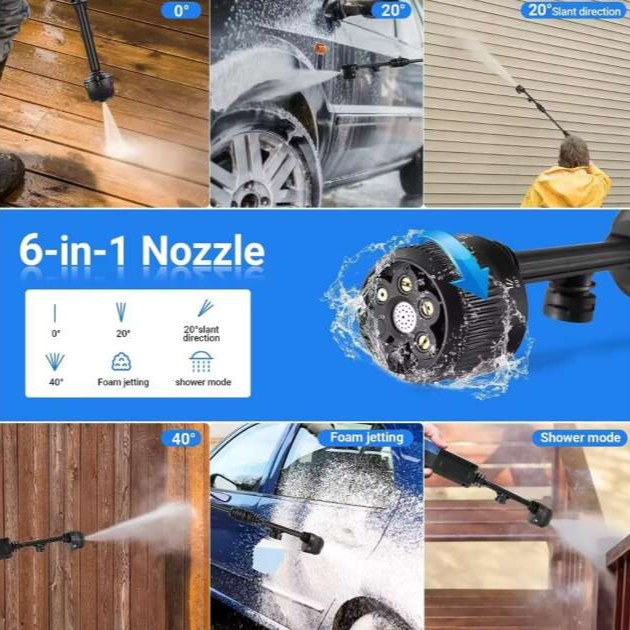 Φορητό Πιεστικό Νερού 48V με Ακροφύσιο 6 Λειτουργιών - MDHL Φορητό Πιεστικό Νερού 48V με Ακροφύσιο 6 Λειτουργιών - MDHL