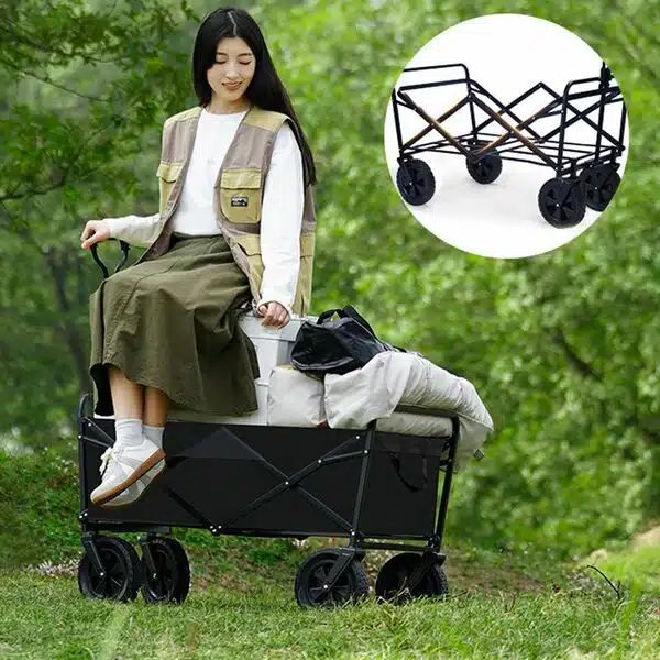 Φορητό Πολυλειτουργικό Αναδιπλούμενο Υφασμάτινο Καρότσι με Μεταλλικό Σκελετό 90x50x49cm Φορητό Πολυλειτουργικό Αναδιπλούμενο Υφασμάτινο Καρότσι με Μεταλλικό Σκελετό 90x50x49cm