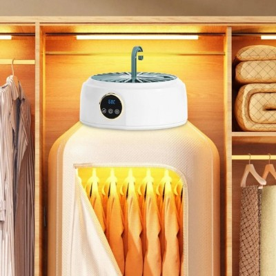 Φορητό Στεγνωτήριο Ρούχων 600W με Χρονοδιακόπτη & Αθόρυβη Λειτουργία Φορητό Στεγνωτήριο Ρούχων 600W με Χρονοδιακόπτη & Αθόρυβη Λειτουργία