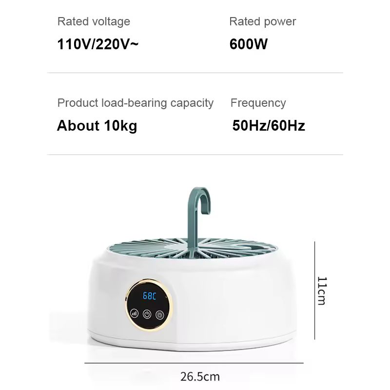 Φορητό Στεγνωτήριο Ρούχων 600W με Χρονοδιακόπτη & Αθόρυβη Λειτουργία Φορητό Στεγνωτήριο Ρούχων 600W με Χρονοδιακόπτη & Αθόρυβη Λειτουργία