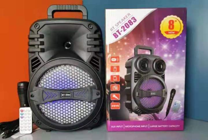 Φορητό Στερεοφωνικό Ασύρματο Ηχείο Karaoke USB Φόρτισης με Ενσύρματο Μικρόφωνο BT-2084 Bluetooth Speaker Μαύρο Φορητό Στερεοφωνικό Ασύρματο Ηχείο Karaoke USB Φόρτισης με Ενσύρματο Μικρόφωνο BT-2084 Bluetooth Speaker Μαύρο