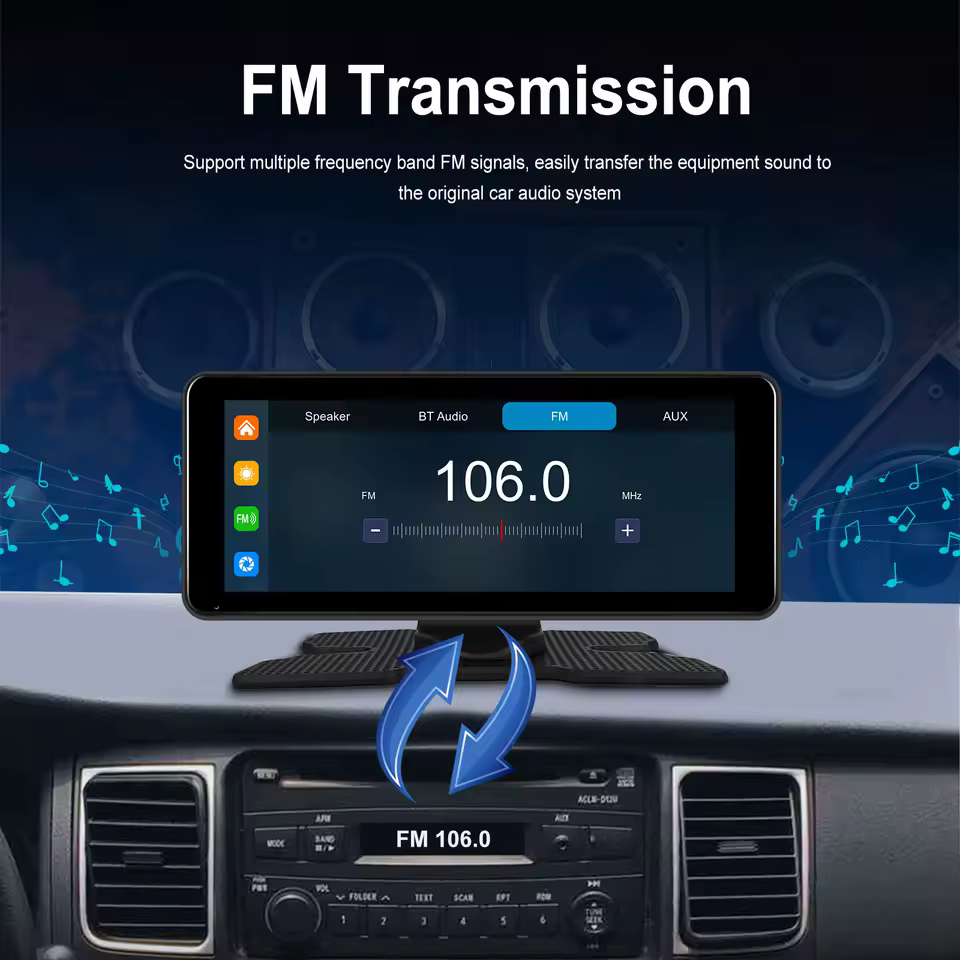 Φορητό Στερεοφωνικό Αυτοκινήτου Bluetooth με Oθόνη Aφής 26.06cm & Eνσωματωμένη Kάμερα Φορητό Στερεοφωνικό Αυτοκινήτου Bluetooth με Oθόνη Aφής 26.06cm & Eνσωματωμένη Kάμερα