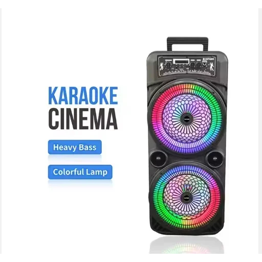 Φορητό Σύστημα Karaoke 1200W με Διπλά Ηχεία, Φωτισμό LED, Ραδιόφωνο, Τηλεχειριστήριο, TWS, EQ και Υποδοχές USB, TF και AUX KIMISO Φορητό Σύστημα Karaoke 1200W με Διπλά Ηχεία, Φωτισμό LED, Ραδιόφωνο, Τηλεχειριστήριο, TWS, EQ και Υποδοχές USB, TF και AUX KIMISO