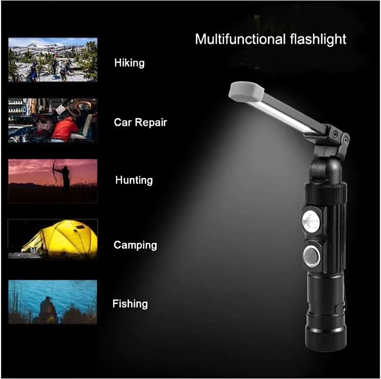 Φορητός Αναδιπλούμενος Επαναφορτιζόμενος Φακός Εργασίας COB LED με 5 Λειτουργίες Φωτισμού & Μαγνήτη - ARRANGO Φορητός Αναδιπλούμενος Επαναφορτιζόμενος Φακός Εργασίας COB LED με 5 Λειτουργίες Φωτισμού & Μαγνήτη - ARRANGO