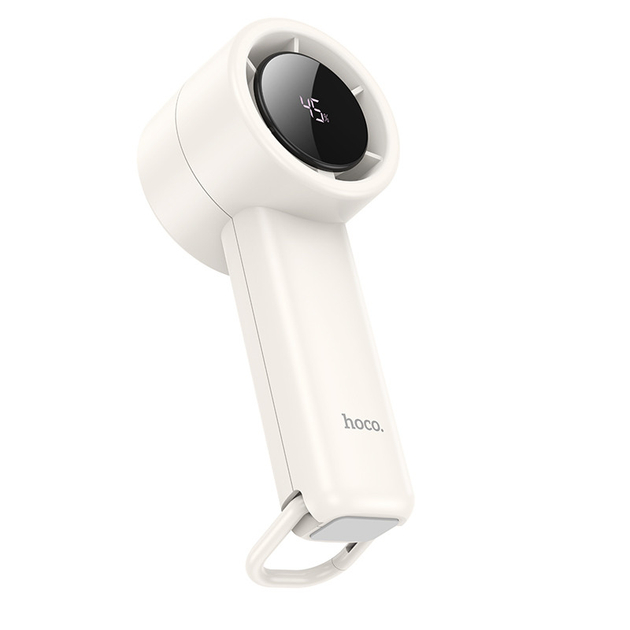 Φορητός Ανεμιστήρας Χειρός με Ψηφιακή Οθόνη, 5 Ταχύτητες & Μπαταρία 2000 mAh - Hoco Φορητός Ανεμιστήρας Χειρός με Ψηφιακή Οθόνη, 5 Ταχύτητες & Μπαταρία 2000 mAh - Hoco