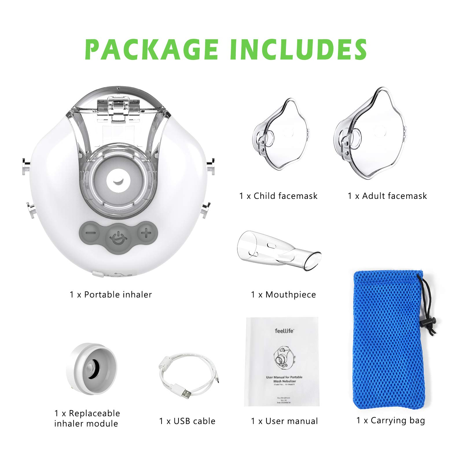 Φορητός Αθόρυβος Νεφελοποιητής για Παιδιά & Ενήλικες με USB - Mesh Nebulizer H315 Φορητός Αθόρυβος Νεφελοποιητής για Παιδιά & Ενήλικες με USB - Mesh Nebulizer H315