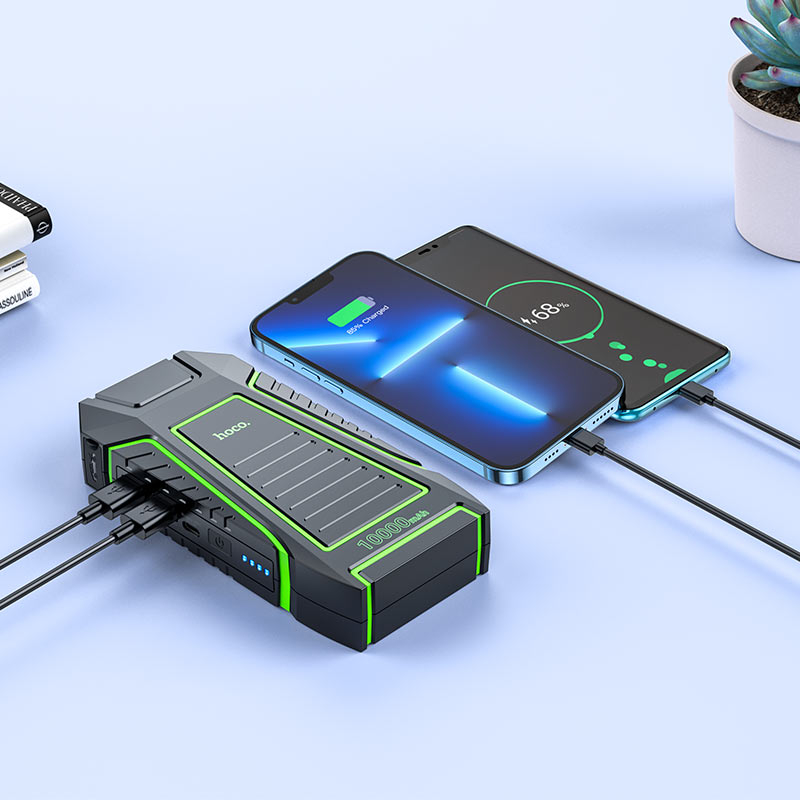Φορητός Εκκινητής Αυτοκινήτου 12V - Power Bank 10000 mAh με 2 Θύρες USB - Hoco Φορητός Εκκινητής Αυτοκινήτου 12V - Power Bank 10000 mAh με 2 Θύρες USB - Hoco
