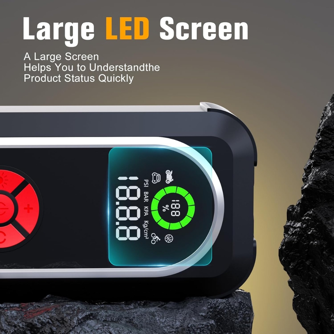 Φορητός Εκκινητής Μπαταρίας 12V με Power Bank, USB & Αεροσυμπιεστή Φορητός Εκκινητής Μπαταρίας 12V με Power Bank, USB & Αεροσυμπιεστή