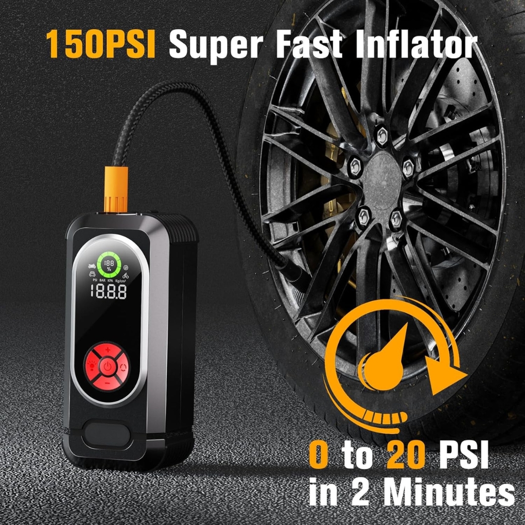 Φορητός Εκκινητής Μπαταρίας 12V με Power Bank, USB & Αεροσυμπιεστή Φορητός Εκκινητής Μπαταρίας 12V με Power Bank, USB & Αεροσυμπιεστή