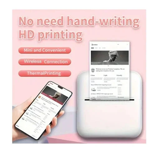 Φορητός έξυπνος μίνι εκτυπωτής για tablet και κινητά τηλέφωνα Aerbes λευκό Φορητός έξυπνος μίνι εκτυπωτής για tablet και κινητά τηλέφωνα Aerbes λευκό