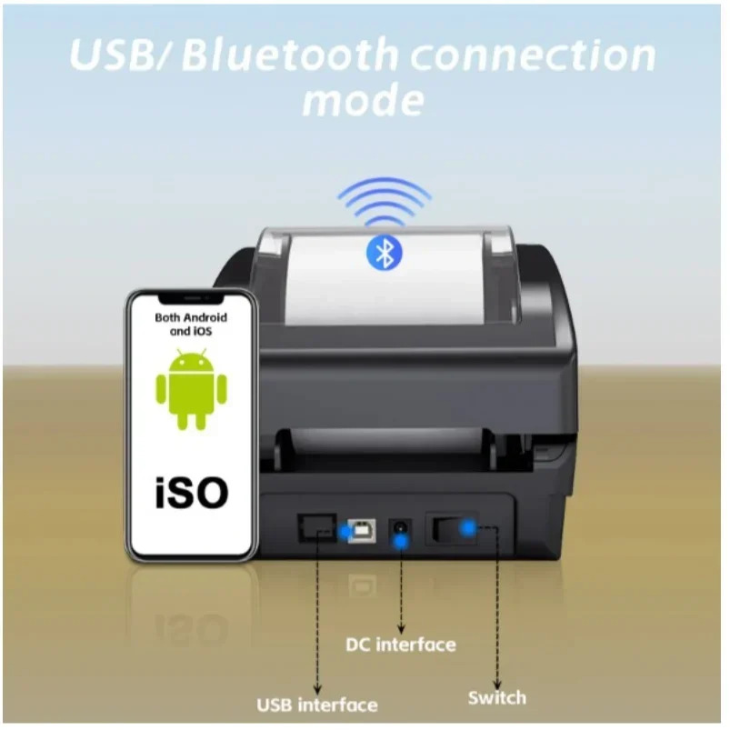 Φορητός Εκτυπωτής Ετικετών Πολλαπλών Μεγεθών Γραμμικού Κώδικα - Συμβατό με Bluetooth, iOS, Android, USB - ARRANGO Φορητός Εκτυπωτής Ετικετών Πολλαπλών Μεγεθών Γραμμικού Κώδικα - Συμβατό με Bluetooth, iOS, Android, USB - ARRANGO