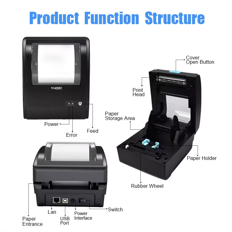 Φορητός Εκτυπωτής Ετικετών Πολλαπλών Μεγεθών Γραμμικού Κώδικα - Συμβατό με Bluetooth, iOS, Android, USB - ARRANGO Φορητός Εκτυπωτής Ετικετών Πολλαπλών Μεγεθών Γραμμικού Κώδικα - Συμβατό με Bluetooth, iOS, Android, USB - ARRANGO