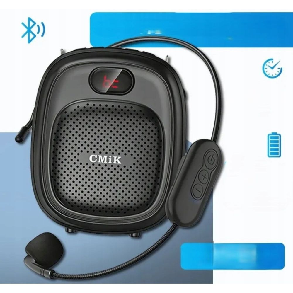 Φορητός Ενισχυτής Φωνής CMiK – 10W Bluetooth 5.3, Ασύρματο και Ενσύρματο Μικρόφωνο Αυτονομία 25 Ώρες Φορητός Ενισχυτής Φωνής CMiK – 10W Bluetooth 5.3, Ασύρματο και Ενσύρματο Μικρόφωνο Αυτονομία 25 Ώρες