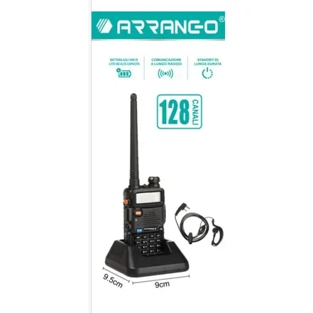 Φορητός Επαγγελματικός Πομποδέκτης με Ακουστικά και Βάση Φόρτισης - Walkie Talkie ARRANGO Φορητός Επαγγελματικός Πομποδέκτης με Ακουστικά και Βάση Φόρτισης - Walkie Talkie ARRANGO