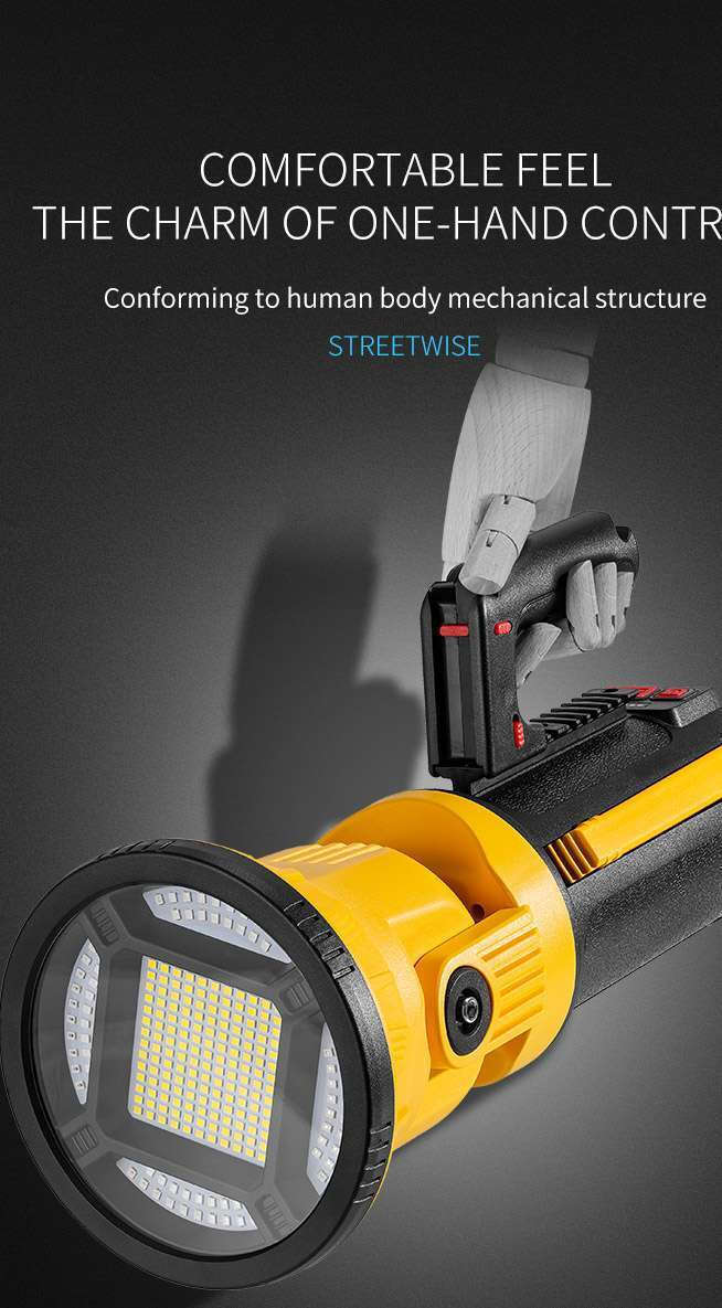 Φορητός Επαναφορτιζόμενος Προβολέας Χειρός LED με Μέγιστη Φωτεινότητα 1100lm και Θύρα USB Powerbank Φορητός Επαναφορτιζόμενος Προβολέας Χειρός LED με Μέγιστη Φωτεινότητα 1100lm και Θύρα USB Powerbank