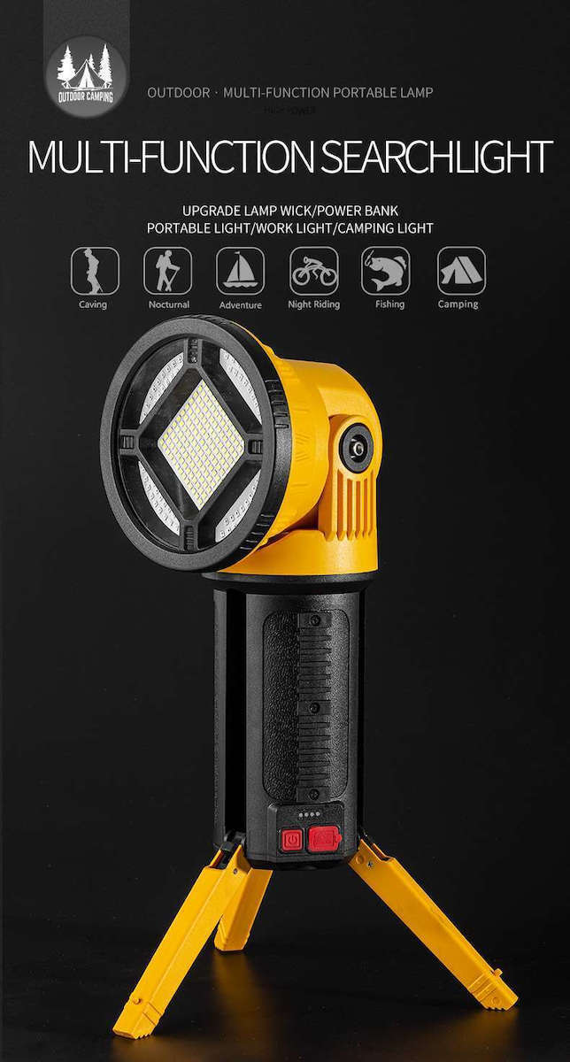 Φορητός Επαναφορτιζόμενος Προβολέας Χειρός LED με Μέγιστη Φωτεινότητα 1100lm και Θύρα USB Powerbank Φορητός Επαναφορτιζόμενος Προβολέας Χειρός LED με Μέγιστη Φωτεινότητα 1100lm και Θύρα USB Powerbank