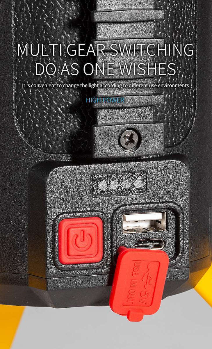 Φορητός Επαναφορτιζόμενος Προβολέας Χειρός LED με Μέγιστη Φωτεινότητα 1100lm και Θύρα USB Powerbank Φορητός Επαναφορτιζόμενος Προβολέας Χειρός LED με Μέγιστη Φωτεινότητα 1100lm και Θύρα USB Powerbank