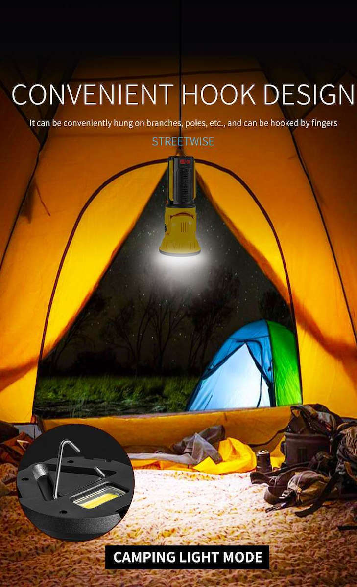 Φορητός Επαναφορτιζόμενος Προβολέας Χειρός LED με Μέγιστη Φωτεινότητα 1100lm και Θύρα USB Powerbank Φορητός Επαναφορτιζόμενος Προβολέας Χειρός LED με Μέγιστη Φωτεινότητα 1100lm και Θύρα USB Powerbank