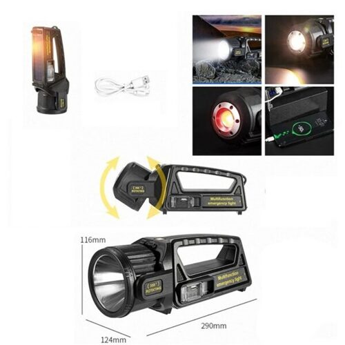 Φορητός Ηλιακός Φακός LED Με Περιστρεφόμενη Κεφαλή Φορητός Ηλιακός Φακός LED Με Περιστρεφόμενη Κεφαλή