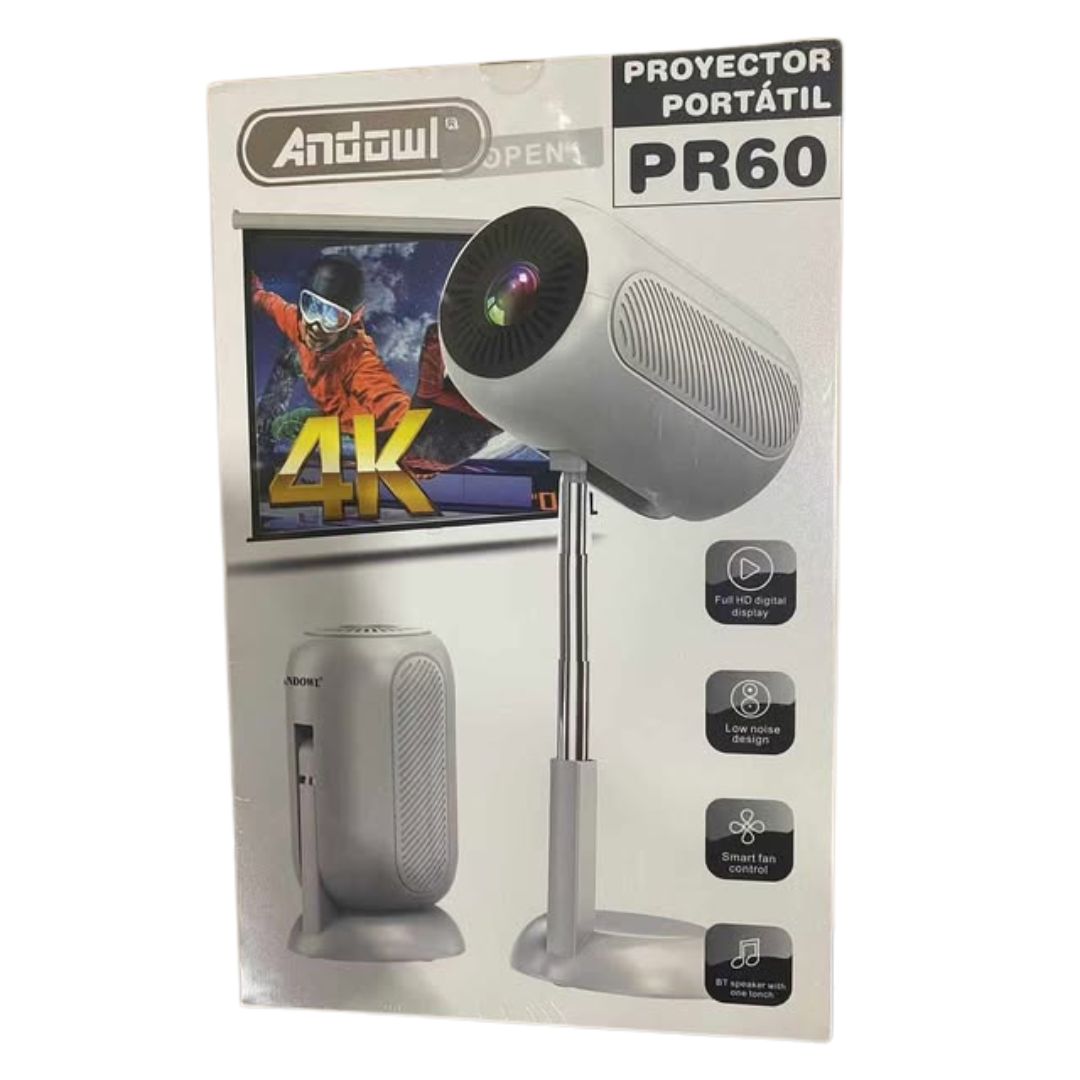 Φορητός προβολέας LED 4K ανάλυσης Full HD Andowl Φορητός προβολέας LED 4K ανάλυσης Full HD Andowl