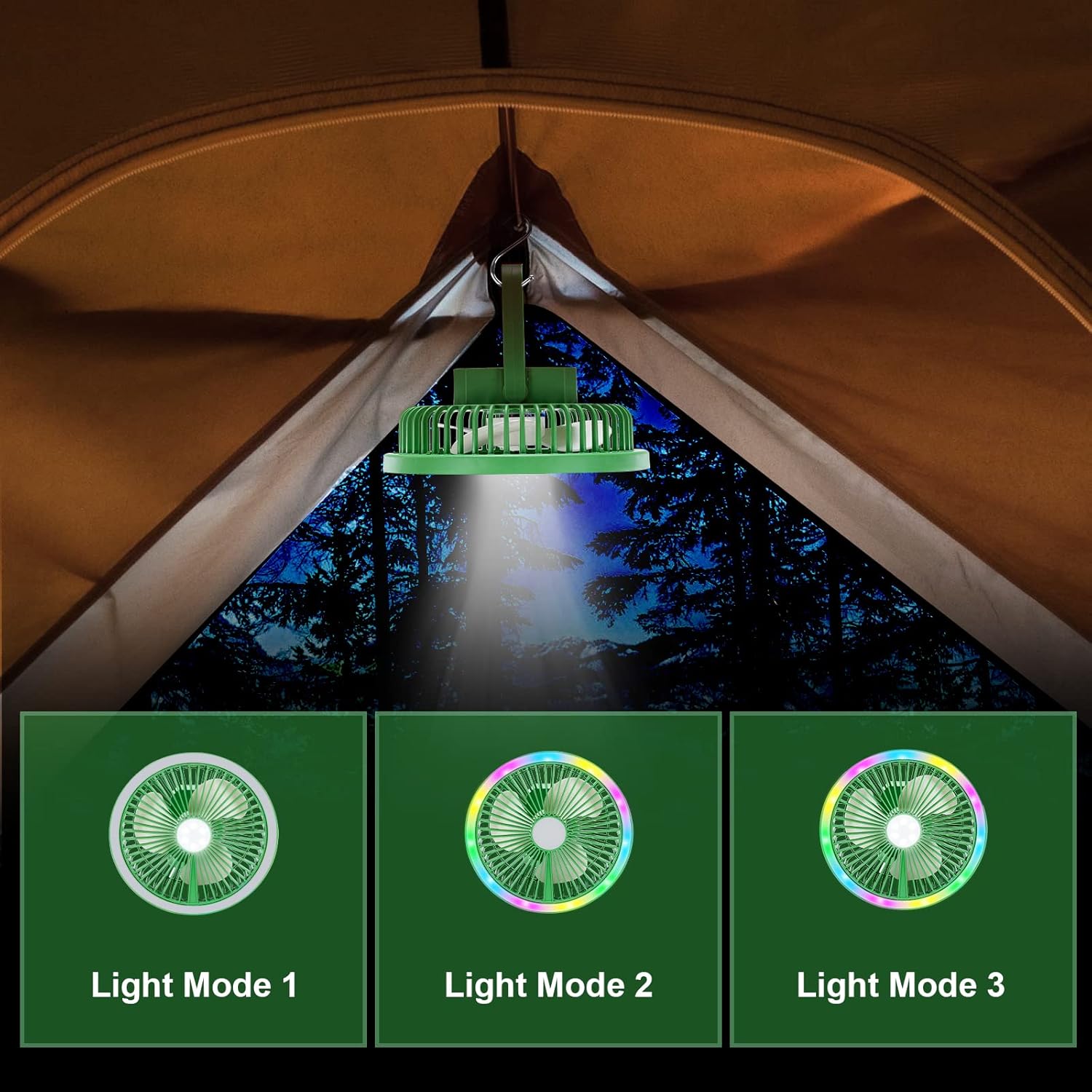 Φορητός RGB Mini Ανεμιστήρας 2 σε 1 με LED και USB Φόρτιση – Επιτραπέζιος & Κρεμαστός - Arrango Φορητός RGB Mini Ανεμιστήρας 2 σε 1 με LED και USB Φόρτιση – Επιτραπέζιος & Κρεμαστός - Arrango