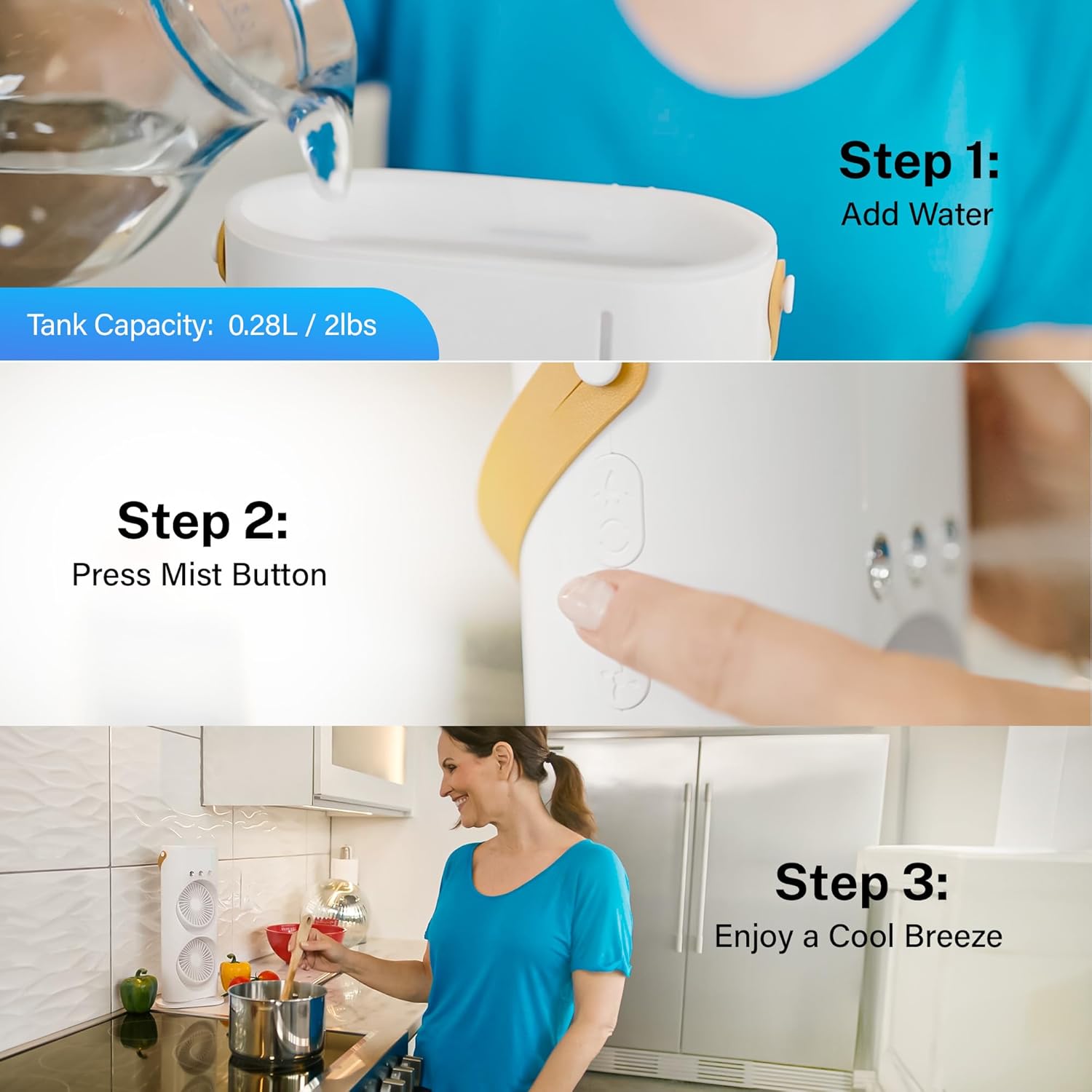 Φορητός USB Ανεμιστήρας με Υδρονέφωση & Φωτισμό RGB - Arrango Φορητός USB Ανεμιστήρας με Υδρονέφωση & Φωτισμό RGB - Arrango