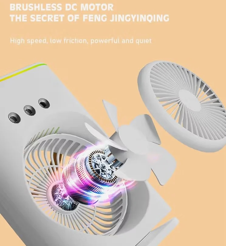 Φορητός USB Ανεμιστήρας με Υδρονέφωση & Φωτισμό RGB - Arrango Φορητός USB Ανεμιστήρας με Υδρονέφωση & Φωτισμό RGB - Arrango