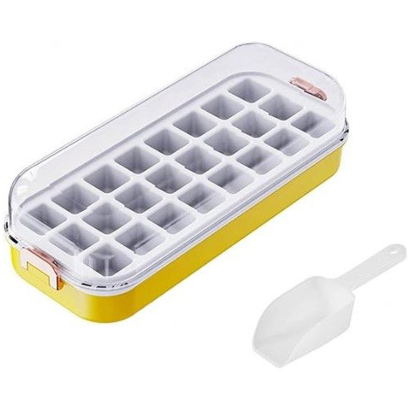 Φόρμα Παγοθήκης με Κουτί Αποθήκευσης Πάγου για Κατάψυξη Κίτρινο Φόρμα Παγοθήκης με Κουτί Αποθήκευσης Πάγου για Κατάψυξη Κίτρινο