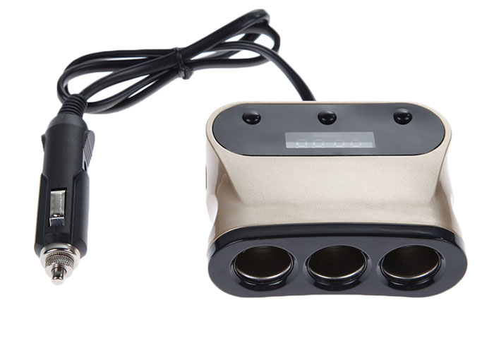 Φορτιστής Αυτοκινήτου με 3 Υποδοχές 120W Αναπτήρα και 2 Θύρες USB 3.1A 1505A Φορτιστής Αυτοκινήτου με 3 Υποδοχές 120W Αναπτήρα και 2 Θύρες USB 3.1A 1505A