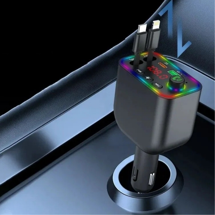 Φορτιστής Αυτοκινήτου με FM Transmitter, LED Οθόνη και Διπλές Θύρες USB - Andowl Φορτιστής Αυτοκινήτου με FM Transmitter, LED Οθόνη και Διπλές Θύρες USB - Andowl