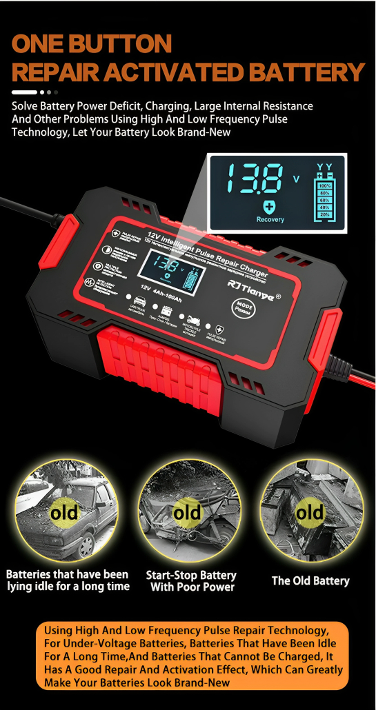 Φορτιστής Μπαταρίας Αυτοκινήτου & Μοτοσυκλέτας 6A 6V - 12V - Με Κροκοδειλάκια Φορτιστής Μπαταρίας Αυτοκινήτου & Μοτοσυκλέτας 6A 6V - 12V - Με Κροκοδειλάκια