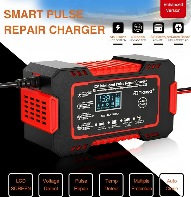 Φορτιστής Μπαταρίας Αυτοκινήτου & Μοτοσυκλέτας 6A 6V - 12V - Με Κροκοδειλάκια Φορτιστής Μπαταρίας Αυτοκινήτου & Μοτοσυκλέτας 6A 6V - 12V - Με Κροκοδειλάκια