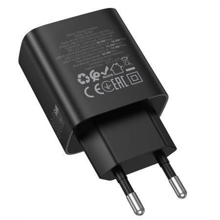Φορτιστής Τοίχου Borofone BA98A 30W PD – 2x USB-C & USB-A | Ταχεία Φόρτιση, LED Οθόνη & Καλώδιο Lightning, για iPhone, Android, Tablet Φορτιστής Τοίχου Borofone BA98A 30W PD – 2x USB-C & USB-A | Ταχεία Φόρτιση, LED Οθόνη & Καλώδιο Lightning, για iPhone, Android, Tablet