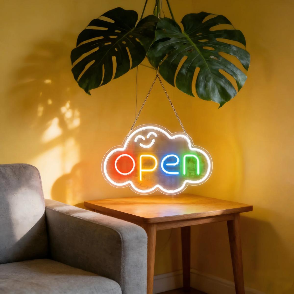 Φωτεινή Διαφημιστική Πινακίδα LED Neon OPEN – Πολύχρωμη USB 22x40cm Φωτεινή Διαφημιστική Πινακίδα LED Neon OPEN – Πολύχρωμη USB 22x40cm