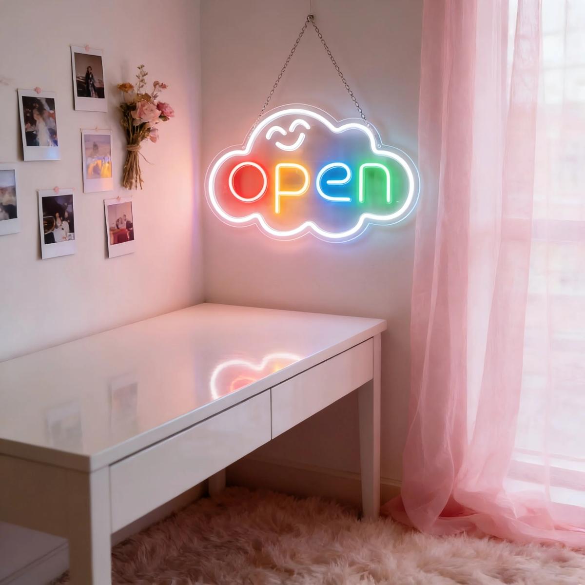 Φωτεινή Διαφημιστική Πινακίδα LED Neon OPEN – Πολύχρωμη USB 22x40cm Φωτεινή Διαφημιστική Πινακίδα LED Neon OPEN – Πολύχρωμη USB 22x40cm