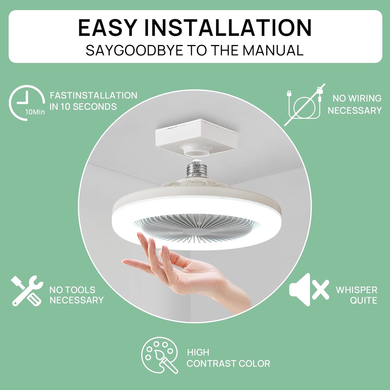 Φωτιστικό E27 Οροφής με Ανεμιστήρα - Με 3 Ρυθμίσεις Λειτουργίας & Τηλεχειριστήριο - ARRANGO Φωτιστικό E27 Οροφής με Ανεμιστήρα - Με 3 Ρυθμίσεις Λειτουργίας & Τηλεχειριστήριο - ARRANGO