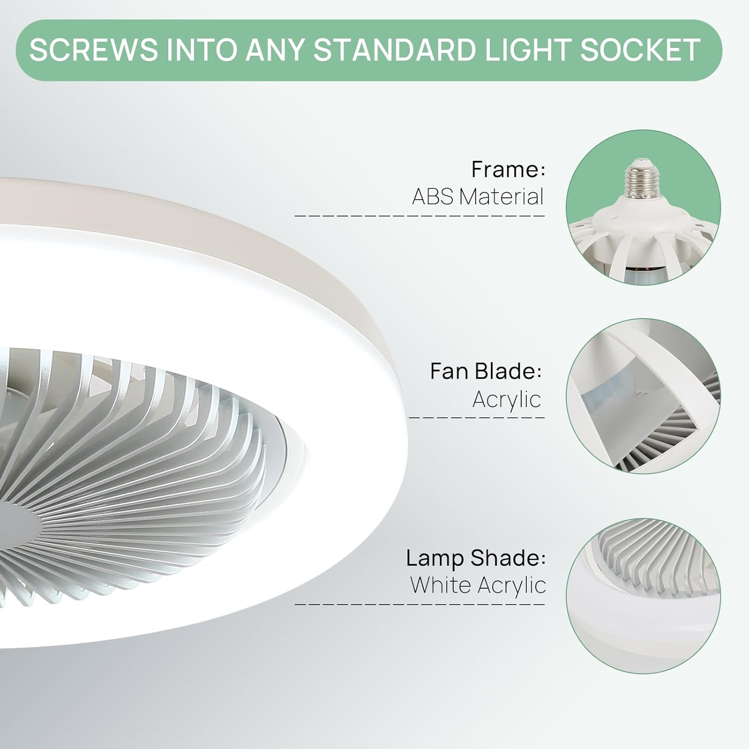 Φωτιστικό E27 Οροφής με Ανεμιστήρα - Με 3 Ρυθμίσεις Λειτουργίας & Τηλεχειριστήριο - ARRANGO Φωτιστικό E27 Οροφής με Ανεμιστήρα - Με 3 Ρυθμίσεις Λειτουργίας & Τηλεχειριστήριο - ARRANGO