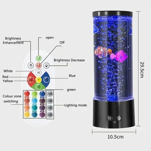 Φωτιστικό RGB LED “Ενυδρείο” με τηλεχειριστήριο – μαύρο Φωτιστικό RGB LED “Ενυδρείο” με τηλεχειριστήριο – μαύρο