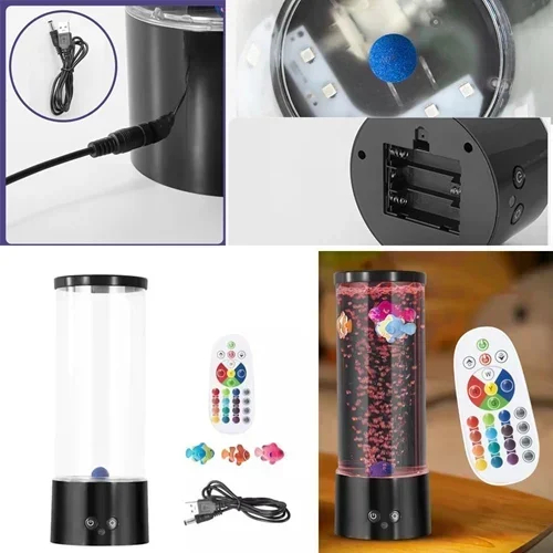 Φωτιστικό RGB LED “Ενυδρείο” με τηλεχειριστήριο – μαύρο Φωτιστικό RGB LED “Ενυδρείο” με τηλεχειριστήριο – μαύρο