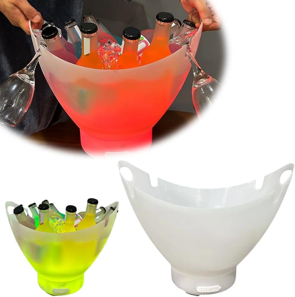 Φωτιζόμενη Σαμπανιέρα/Κουβάς Πάγου 7L - Με Bluetooth Ηχείο LED Φωτισμό RGB - Andowl Φωτιζόμενη Σαμπανιέρα/Κουβάς Πάγου 7L - Με Bluetooth Ηχείο LED Φωτισμό RGB - Andowl