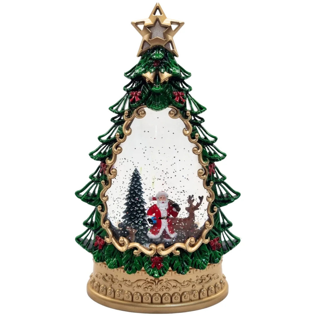 Φωτιζόμενο Χριστουγεννιάτικο Διακοσμητικό Δέντρο με Άγιο Βασίλη και Ταράνδους 28cm Φωτιζόμενο Χριστουγεννιάτικο Διακοσμητικό Δέντρο με Άγιο Βασίλη και Ταράνδους 28cm