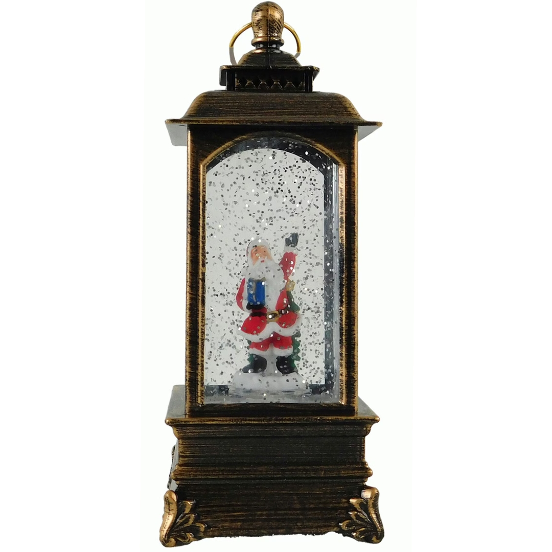 Φωτιζόμενο Χριστουγεννιάτικο Διακοσμητικό Φανάρι με Εφέ Χιονιού 23cm Φωτιζόμενο Χριστουγεννιάτικο Διακοσμητικό Φανάρι με Εφέ Χιονιού 23cm