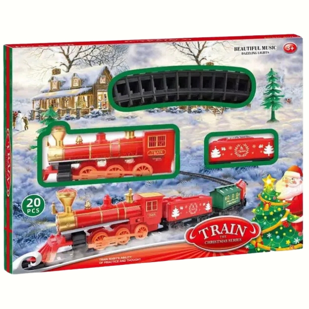 Φωτιζόμενο Χριστουγεννιάτικο Διακοσμητικό Τρενάκι με Ήχο - Σετ 48 Τεμαχίων Φωτιζόμενο Χριστουγεννιάτικο Διακοσμητικό Τρενάκι με Ήχο - Σετ 48 Τεμαχίων